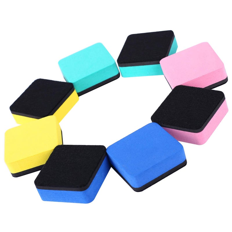BINGBING Dry Erase Erasers, 48 Pack Magnetic Whiteboard Eraser Chalkboard Eraser Dry Eraser for Classroom Office and Home (48pcs 4Colours) - Image 3